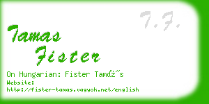 tamas fister business card